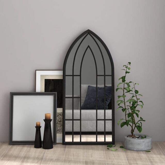 Berkfield Home Mirror Black 100x45 cm Iron for Indoor Use - image 1
