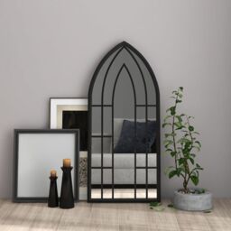 Berkfield Home Mirror Black 100x45 cm Iron for Indoor Use - thumbnail 1