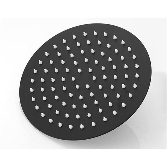 Clifton Round Shower Head 250mm Wide Matt Black