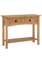 Seconique Corona 2 Drawer Console Table With Shelf in Natural - thumbnail 2