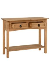 Seconique Corona 2 Drawer Console Table With Shelf in Natural - thumbnail 3