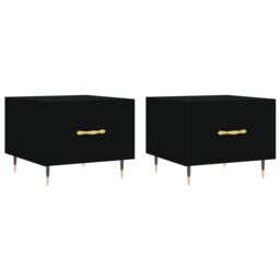 Berkfield Home Coffee Tables 2 pcs Black 50x50x40 cm Engineered Wood - Size: 50 x 50 x 40 cm - thumbnail 2