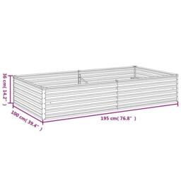 Berkfield Home Garden Raised Bed 195x100x36 cm Corten Steel in Brown - Size: 195 x 100 x 36 cm - thumbnail 7