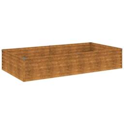 Berkfield Home Garden Raised Bed 195x100x36 cm Corten Steel in Brown - Size: 195 x 100 x 36 cm - thumbnail 3