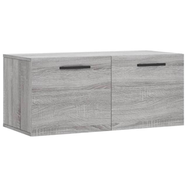 Berkfield Home Wall Cabinet Grey Sonoma 80x36.5x35 cm Engineered Wood - image 1