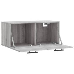 Berkfield Home Wall Cabinet Grey Sonoma 80x36.5x35 cm Engineered Wood - thumbnail 6