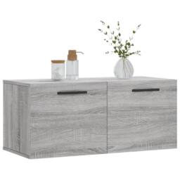Berkfield Home Wall Cabinet Grey Sonoma 80x36.5x35 cm Engineered Wood - thumbnail 3