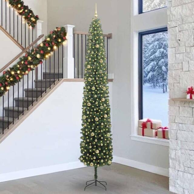 Berkfield Home Artificial Christmas Tree with 300 LEDs with Stand Green 300 cm - image 1