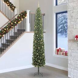 Berkfield Home Artificial Christmas Tree with 300 LEDs with Stand Green 300 cm - thumbnail 1
