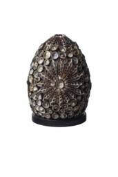 KDMD Boho Sea Shell Lamp - Chocolate Twist Oval, 15cm Coastal Decor - thumbnail 1
