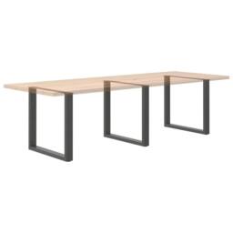 Berkfield Home Modern Coffee Table Legs U-Shaped 3 pcs Anthracite 90x(72-73) cm Steel in Dark Grey - thumbnail 8