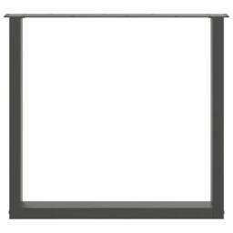 Berkfield Home Modern Coffee Table Legs U-Shaped 3 pcs Anthracite 90x(72-73) cm Steel in Dark Grey - thumbnail 5