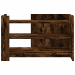 Berkfield Home Coffee Table Smoked Oak 80x50x50 cm Engineered Wood in Brown - Size: 80 x 50 x 50 cm - thumbnail 4