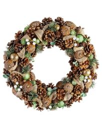 Dibor Giant Foliage Xmas Decor Wreath Front Door Christmas Wreath 50cm - thumbnail 2