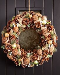 Dibor Giant Foliage Xmas Decor Wreath Front Door Christmas Wreath 50cm - thumbnail 3