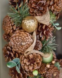 Dibor Giant Foliage Xmas Decor Wreath Front Door Christmas Wreath 50cm - thumbnail 5