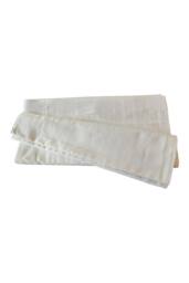 Vision Satin Stripe Polycotton Shower Curtain Button Hole Header 180 x 188cm in White - Size: 180 cm width x 180 cm drop - thumbnail 1