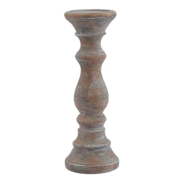 Lemon Pavilion Furniture and Decor Siena Column Candle Holder - Ceramic - L11 x W11 x H30 cm - Brown - image 1