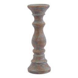 Lemon Pavilion Furniture and Decor Siena Column Candle Holder - Ceramic - L11 x W11 x H30 cm - Brown - thumbnail 1