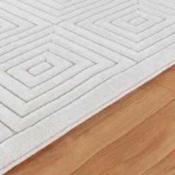 Livabliss Le Mans-Modern Beige Grey White 3D High & Low Pile Textured In- & Outdoor Rug - Size: 80 cm x 150 cm - thumbnail 8