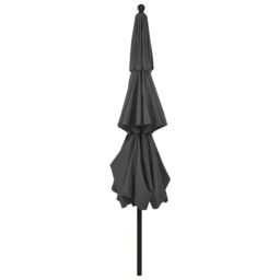 Berkfield Home 3-Tier Parasol with Aluminium Pole Anthracite 3.5 m in Black - thumbnail 4