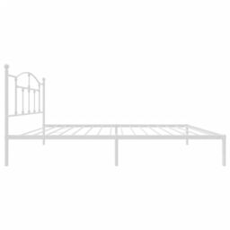 Berkfield Home Metal Bed Frame with Headboard White 107x203 cm - thumbnail 6