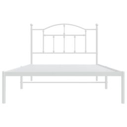 Berkfield Home Metal Bed Frame with Headboard White 107x203 cm - thumbnail 5
