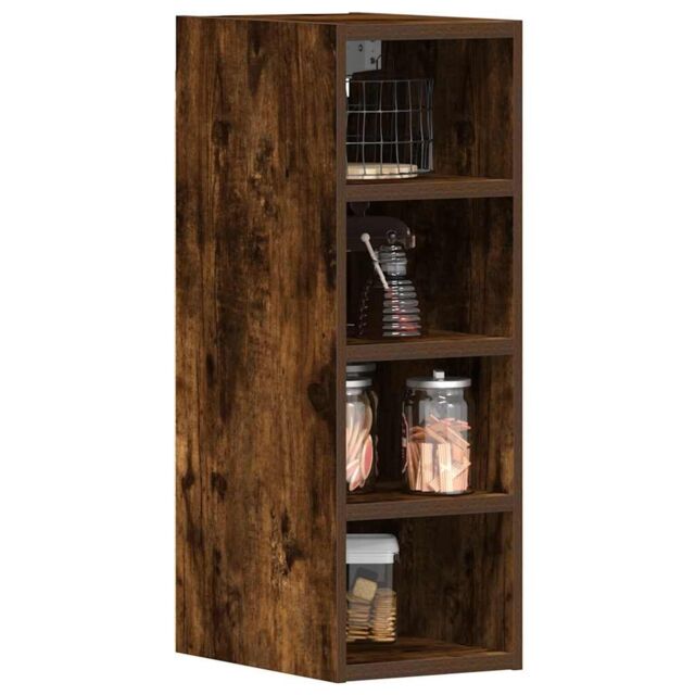 Berkfield Home Hanging Cabinet Smoked Oak 20x29.5x60 cm Engineered Wood in Brown - image 1