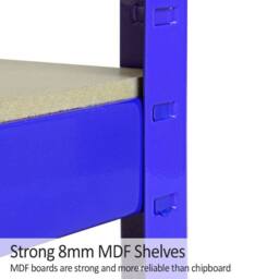 Monstershop Monster Racking T-Rax Strong Storage Shelves, Blue, 120cm W, 60cm D in Blue - thumbnail 5