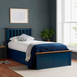 Birlea Phoenix Ottoman Storage Bed Frame Navy Blue - Size: Single - thumbnail 1