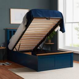 Birlea Phoenix Ottoman Storage Bed Frame Navy Blue - Size: Single - thumbnail 2