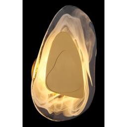 Netlighting Dorsey Wall Lamp Brass Coloured Matt Glass Shade LED 3000K in Gold - thumbnail 4
