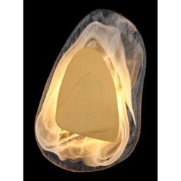 Netlighting Dorsey Wall Lamp Brass Coloured Matt Glass Shade LED 3000K in Gold - thumbnail 5