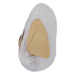 Netlighting Dorsey Wall Lamp Brass Coloured Matt Glass Shade LED 3000K in Gold - thumbnail 2