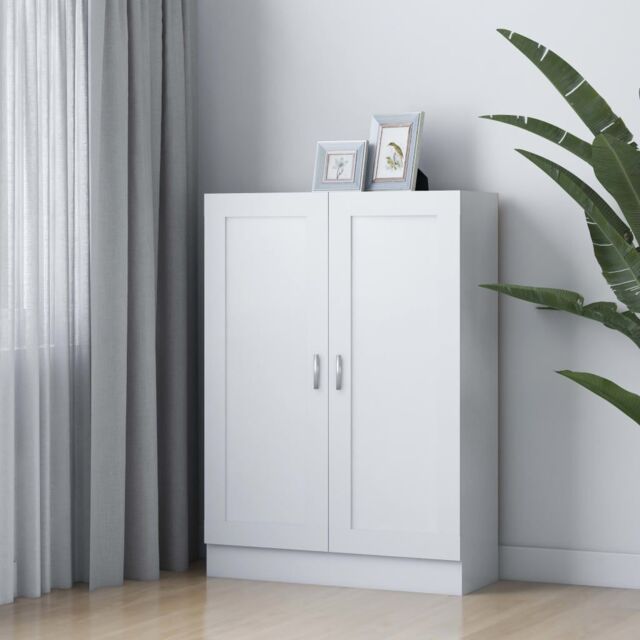 Berkfield Home Book Cabinet White 82.5x30.5x115 cm Engineered Wood - image 1