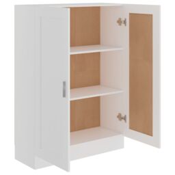 Berkfield Home Book Cabinet White 82.5x30.5x115 cm Engineered Wood - thumbnail 5