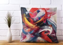 Warren Reed - Designer Swirling Symphony Of Colours Cushions - Size: 33 cm x 48 cm - thumbnail 2