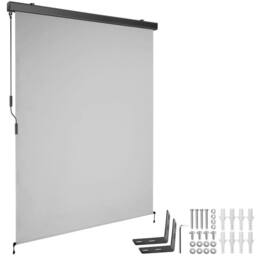 tectake Vertical Awning Eloise in Light Grey - Size: 140 cm x 250 cm - thumbnail 1