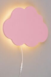 BHS Lighting Glow Cloud Wall Light in Pink - thumbnail 1