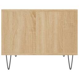Berkfield Home Decorative Coffee Table Sonoma Oak 60x50x40 cm Engineered Wood in Light Brown - Size: 60 x 50 x 40 cm - thumbnail 5
