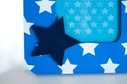 Orsina Interiors Premier Kids Star Design Photo Frame, Personalised Photo Frame, Living Room Photo Frame, Modern Single Photo Frame in Blue - thumbnail 3
