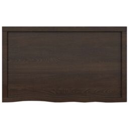 Berkfield Home Wall Shelf Dark Grey 100x60x(2-6) cm Treated Solid Wood Oak in Brown - thumbnail 3