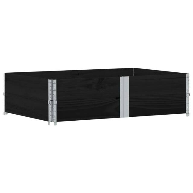 Berkfield Home Garden Planter Black 150x100 cm Solid Wood Pine - image 1