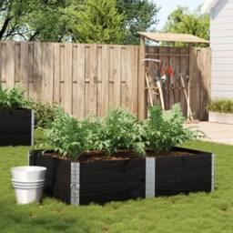 Berkfield Home Garden Planter Black 150x100 cm Solid Wood Pine - thumbnail 2