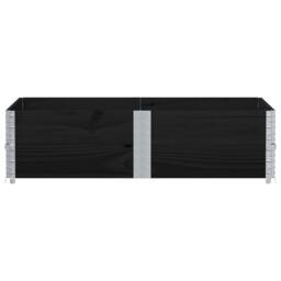 Berkfield Home Garden Planter Black 150x100 cm Solid Wood Pine - thumbnail 3