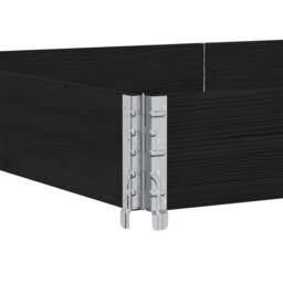 Berkfield Home Garden Planter Black 150x100 cm Solid Wood Pine - thumbnail 5