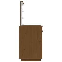 Berkfield Home Beautiful Dressing Table with LED Honey Brown 95x50x133.5 cm Soli - thumbnail 7