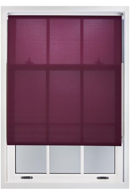 Furnished Aubergine Daylight Roller Blinds - Trimmable Window Shade - Size: 230 cm width x 165 cm drop - image 1