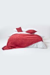 Homescapes Nirvana Cotton Cushion Cover in Orange - Size: 30 cm x 50 cm - thumbnail 4