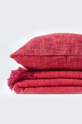 Homescapes Nirvana Cotton Cushion Cover in Orange - Size: 30 cm x 50 cm - thumbnail 5